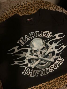 Harley-Davidson Black Skull Graphic Tee